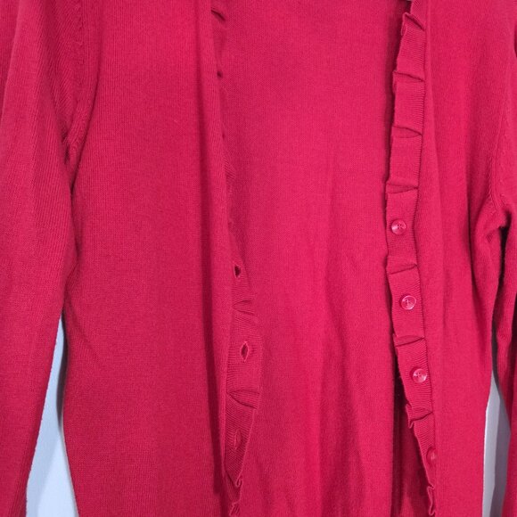 Kenneth Cole Reaction Red Cardigan Sweater Size S - Picture 3 of 3